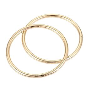 uxcell 2"(50mm) Metal O Rings 3.5mm Thick Non-Welded Ring for Straps Bags Decoration Hardware DIY Gold Tone 2pcs