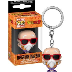 Funko POP Keychain: Dragon Ball Z - Master Roshi (Peace Sign), 2 inches,Multicolor