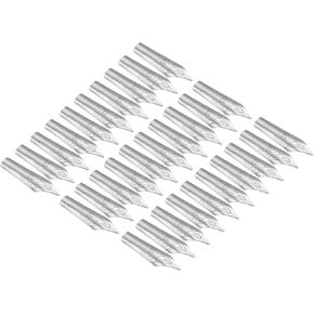 PATIKIL 0.5mm Line Width Fountain Pen Nib Replacement, 30 Pack 304 Stainless Steel Ink Dip Calligraphy Pen Nib for Drawing Writing, Silver