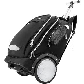 Hivexagon 18 Inch Rolling Backpack with Wheels for Business and Travel Commuter (Grey)
