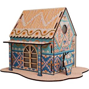 3D Diamond Painting Kit - Mandala Cabin Tapestry DIY Craft Set, Premium Full Drill Diamond Art Kit for Home Decor