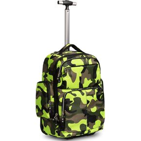 HollyHOME 20 inches Large Storage Multifunction Wheeled Travel Laptop Business Trip Rolling Backpack Carry-on Luggage Computer Bag, Orange