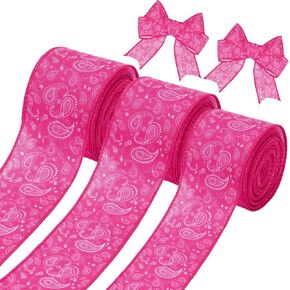 Bandana Decorations 3 Rolls Bandana Paisley Ribbons