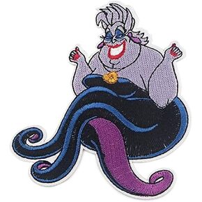 Ursula Villain Character Embroidered 4" Tall Iron on Patch
