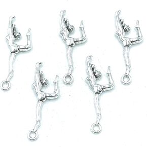 50pcs Charms Spider Halloween Animal Spider Pendants Bulk Tibetan Silver for DIY Craft Bracelet Necklace Jewelry Making Alloy Vintage Pendants 17 X 14mm (Ancient Silver)