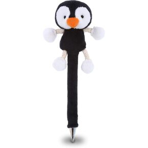 DolliBu Penguin Plush Pen – Cute and Soft Stuffed Animal Ballpoint Novelty Pen Toy, Unique Writing Pen Instrument For School & Office Desk Decor