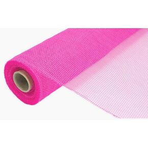 Deco Poly Mesh Ribbon - Hot Pink Non Metallic - 10 Inch x 30 Feet