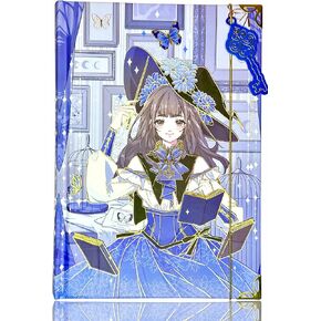 Kawaii Journal, Anime Journal, Cute Journal Notebook, Aesthetic Journal Notebook, 5.3 x 7.5 inch. 13.5 x 19.2 cm., 224 pages, Premium Quality Paper, Witch's Journey 4…