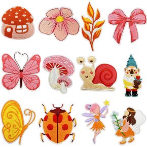 16pcs Pink Preppy Leopard Animal Iron/Sew on Patches, Fashion Y2k Embroidered Applique, Cool Cute Decoration Stickers for Clothes, Hat, Backpack, Jeans, Dress