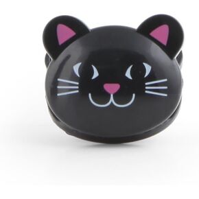 Kikkerland Cat Bag Clips, Set of 6,Black
