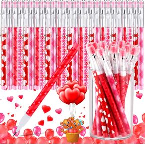 أقلام الرصاص Day Valentine Pencils Pencils Party Forms للأطفال فالنتينات قابلة للتكديس أقلام الرصاص الجدة.