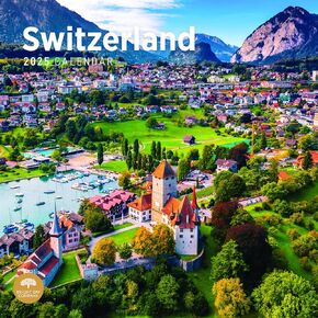 Bright Day Calendars 2025 Switzerland Monthly Wall Calendar - Swiss Alps (12 x 12 Inch) in Kuwait