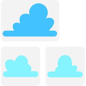 FINGERINSPIRE 3PCS Large Cloud Paint Stencil 2 Size Wall Stencils for Kids Bedroom Decoration Reusable Clouds Stencil Plastic Hollow Out Art Craft Stencils for Painting on Tile, Fabric, Furniture