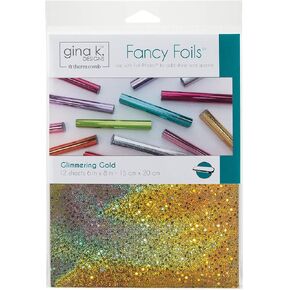 Gina K. Designs for Therm O Web Fancy Foils, Glimmering Gold, 6" x 8" Sheets