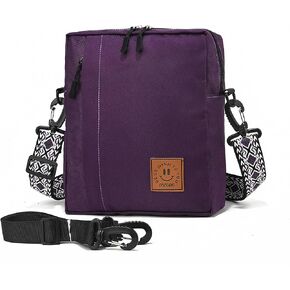 Small Crossbody Bag Waterproof Purse with 2-Way Zips and 2 Straps for Women Men Travel,Multi Position Cross Body Bag(Black)