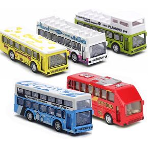 KIDAMI Die-cast Metal Toy Cars Set of 5, Openable Doors, Pull Back Car, Gift Pack for Kids (Official Car)