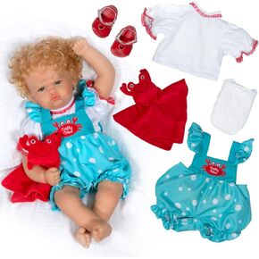 Paradise Galleries Realistic Reborn Toddler Girl Doll 22 Inch Ping Lau Designer Doll with Accessories Special Birthday Gift for Ages 3 and Up - Crabby Cakes