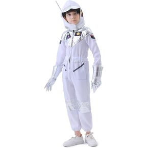 Astronaut Costume for Kids, Astronaut Costume Boys with Helmet Halloween Costumes Astronaut - Star Exploration Suit for Role Play - XL