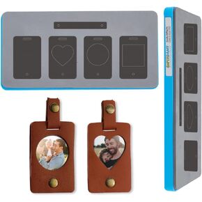 SUPERDANT Leather Keychain Cutting Dies Photo Key Chain Key Ring Organizer Die Cutter Key Holder Wooden Die Cuts Key Hanging Pendant Leather Dies for DIY Art Crafts Keys Chain Dies