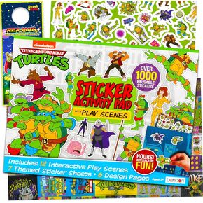 Teenage Mutant Ninja Turtles Ultimate Sticker Activity Pad - Bundle with Over 1000 TMNT Stickers, Play Scenes, Activity Pages, More | Teenage Mutant Ninja Turtles Activity Book