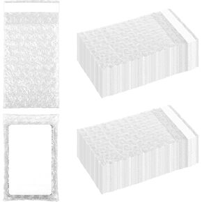 300 Pcs Small Bubble Wrap Pouches 2.75" x 4" Bubble Wrap Bags Clear Self-Sealing Bubble Out Bag Pouches Protective Packing Bags Double Walled Bubble Cushioning Bags Shockproof Foam Bags for Shipping