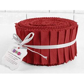 Soimoi 40Pcs Solid Goldenrod Precut Fabrics Strips Roll Up 2.5 Inches Cotton Jelly Rolls for Quilting