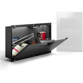 Digital Hidden Wall Mount Safe With Air Vent Cover, Magnetic Small Wall Safes Between The Studs 16" Center For Home Closet