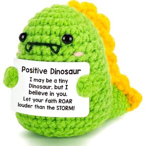 Positive Crochet Animals, Emotional Support Crochet, Handmade Crocheted Plushie,Suitable, Birthday Gifts,Thank You Gifts for Friends,Colleagues,Teachers