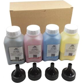 Toner Refill Powder Compatible for HP 202a CF500A CF501A CF502A CF503A 202X Toner Cartridges Used in MFP M281fdw M281cdw M281dw M254dw 4-Pack (Without Tools)