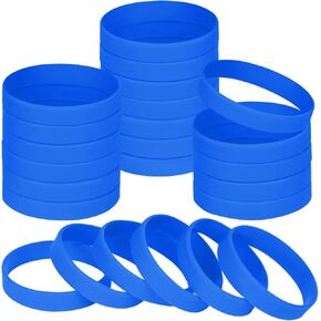 25PCS Rubber Bracelets Silicone Wristbands, Elastic Identification Silicone Wristband Bracelet for Sports Teams Party Boys Girls Teens Teacher Student Gifts