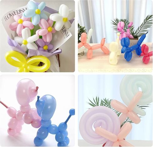 100pcs 260q البالونات الملتوية للحيوانات الطويلة البالونات سماكة اللاتكس النمذجة البالونات السحرية الطويلة للشكل الحيواني وأعياد الميلاد والمهرج (بني) in Kuwait