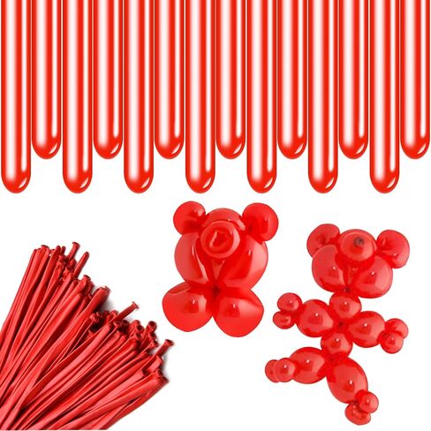 100pcs 260q البالونات الملتوية للحيوانات الطويلة البالونات سماكة اللاتكس النمذجة البالونات السحرية الطويلة للشكل الحيواني وأعياد الميلاد والمهرج (بني) in Kuwait