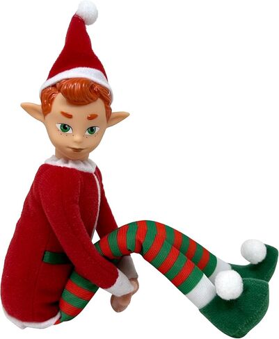 The Original Elf 12" Plush Christmas Elf Doll – Poseable Shelf Sitter with Dangling Legs – Perfect for Christmas Decorations, Toy Elf for Kids, Mini Elf Christmas Elves, and Elf Tree Topper in Saudi Arabia