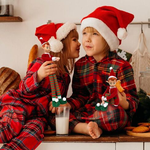 The Original Elf 12" Plush Christmas Elf Doll – Poseable Shelf Sitter with Dangling Legs – Perfect for Christmas Decorations, Toy Elf for Kids, Mini Elf Christmas Elves, and Elf Tree Topper in Saudi Arabia