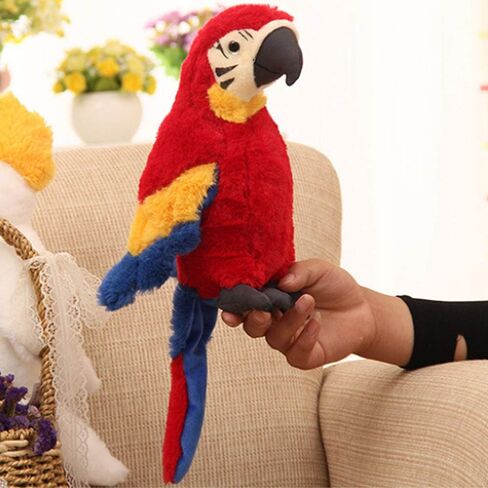 Levenkeness Macaw Parrot Plush, Red Bird Stuffed Animal Plush Toy Doll Gifts for Kids 9.8" in Saudi Arabia