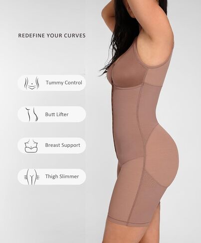 FeelinGirl Fajas Colombianas Shapewear for Women Tummy Control Post Surgery Full Body Shaper Butt Lifter with Zipper Crotch in Saudi Arabia