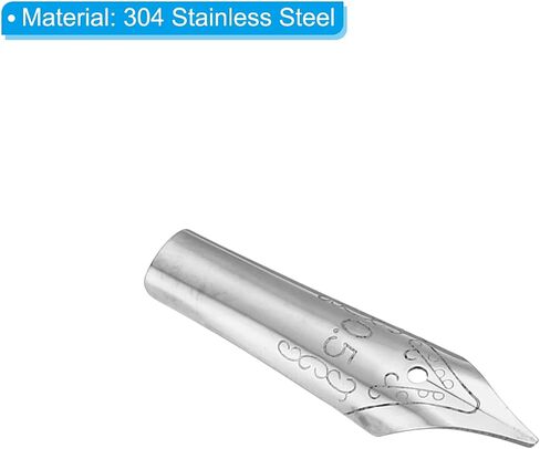 PATIKIL 0.5mm Line Width Fountain Pen Nib Replacement, 30 Pack 304 Stainless Steel Ink Dip Calligraphy Pen Nib for Drawing Writing, Silver in Saudi Arabia