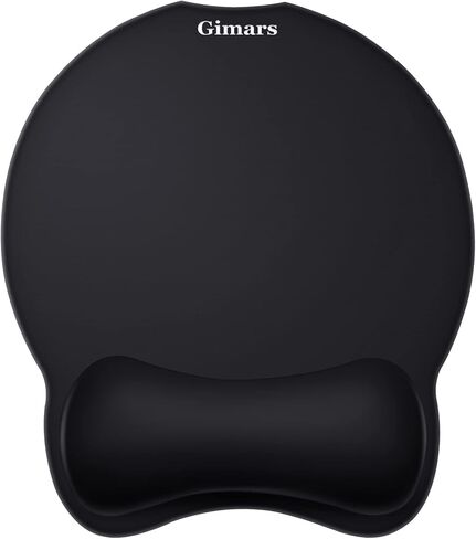 Gimars Enlarge [ 30% Larger Moving Space] Mouse Pad Wrist Support,Soft & Comfortable MousePad for Computer,Smooth Superfine Fibre Memory Foam Ergonomic Mouse Pad Wrist Rest for Laptop, Gaming & Office in Saudi Arabia