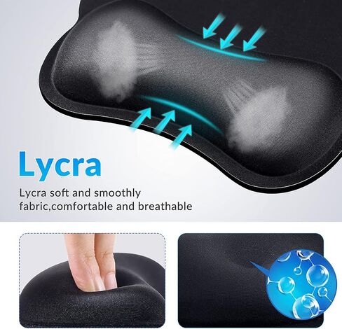 Gimars Enlarge [ 30% Larger Moving Space] Mouse Pad Wrist Support,Soft & Comfortable MousePad for Computer,Smooth Superfine Fibre Memory Foam Ergonomic Mouse Pad Wrist Rest for Laptop, Gaming & Office in Saudi Arabia