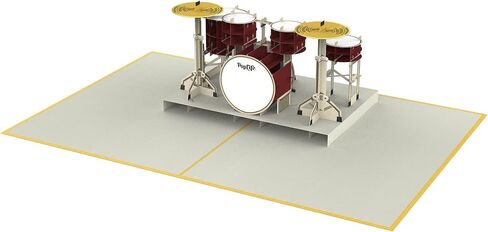 PopLife Drum Kit 3D Pop Up Card - Musician Birthday Card, Retirement Party, Father's Day, Rock Band Present, Music School Graduation - for Son, for Husband, for Dad, for Grandson, for Drummer in Kuwait