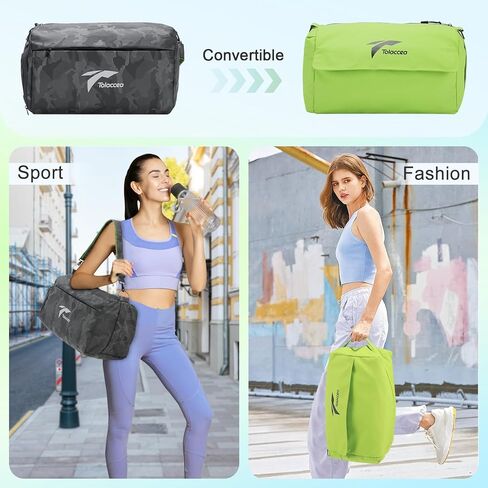 Tolaccea Gym Bag for Women Men 42L Lightweight Travel Duffle Bag Waterproof Sports Duffel with Shoe Compartment & Wet Pocket Carry on Weekender Overnight Bags for Airplane Workout Yoga, Black in Saudi Arabia