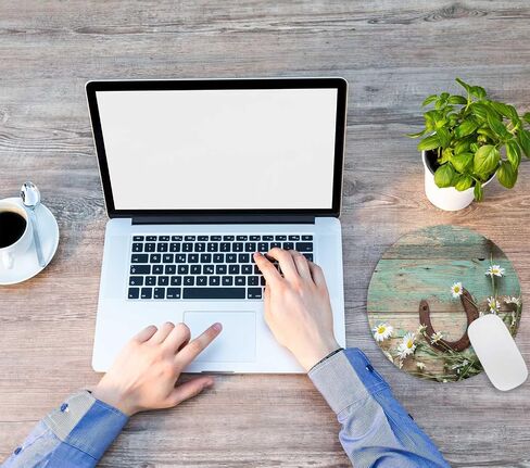 وسادة الماوس المستديرة ، تيل خشب خشبي خشبي ، وسادة الماوس ديزي ، وسادات الفأر الصغيرة المخصصة مع التصاميم ، والمكتب المحمول قاعدة فأر من الطبقات اللاسلكية المحمولة للكمبيوتر المحمول 7.9 × 7.9 × 0.12 بوصة in Kuwait