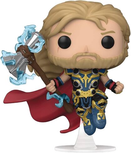 POP Thor: Love and Thunder - Thor Funko Vinyl Figure (Bundled with Compatible Box Protector Case), Multicolor, 3.75 inches in Saudi Arabia