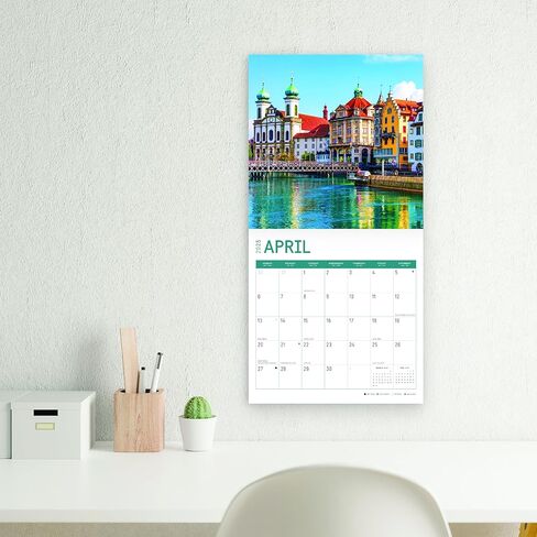Bright Day Calendars 2025 Switzerland Monthly Wall Calendar - Swiss Alps (12 x 12 Inch) in Saudi Arabia
