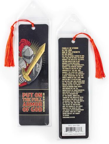 Bible Bookmark with Tassel & Scripture - Ephesians 6:10-11: Put On The Whole Armor of God Bible Verse Bookmark - Inspirational Christian Bookmarks for Men & Women - Religious Bookmarks in Saudi Arabia