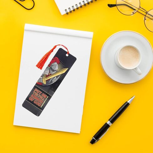 Bible Bookmark with Tassel & Scripture - Ephesians 6:10-11: Put On The Whole Armor of God Bible Verse Bookmark - Inspirational Christian Bookmarks for Men & Women - Religious Bookmarks in Saudi Arabia