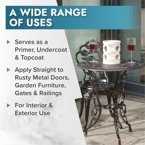 Polar Satin Black Direct to Rust Spray Paint - 2 x 13.5fl oz - Protect and Stop Rust & Corrosion - Primer, Undercoat, Topcoat - Quick Dry Formula - Ideal for Metal, Wood, Plastic and Ceramic Surfaces in Saudi Arabia
