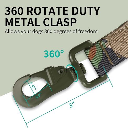 Tactical Leash with Elastic retraction with Control Handle and Metal Carabiner. Can be Used for Large, Medium and Small Dogs. (Black) in Saudi Arabia