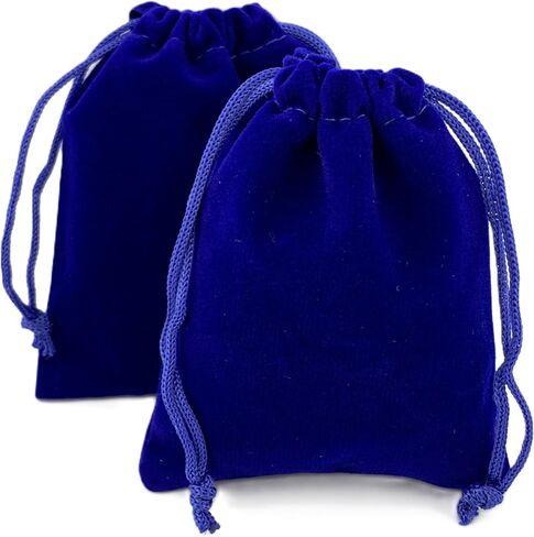 AEAOA Gift Bags, Pack of 25 Pieces 4" X 3" Velvet Drawstring Jewelry Pouches, for Candy, Pins, Jewelry, Treats, Birthday Party Favors (Black) in Saudi Arabia