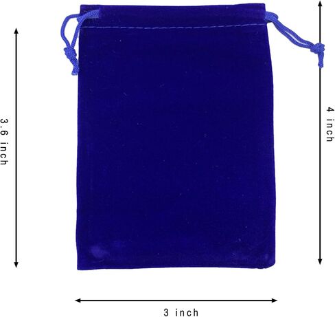 AEAOA Gift Bags, Pack of 25 Pieces 4" X 3" Velvet Drawstring Jewelry Pouches, for Candy, Pins, Jewelry, Treats, Birthday Party Favors (Black) in Saudi Arabia